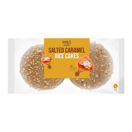 M&S Salted Caramel Rice Cakes 114g, British Import (Pack of 3)