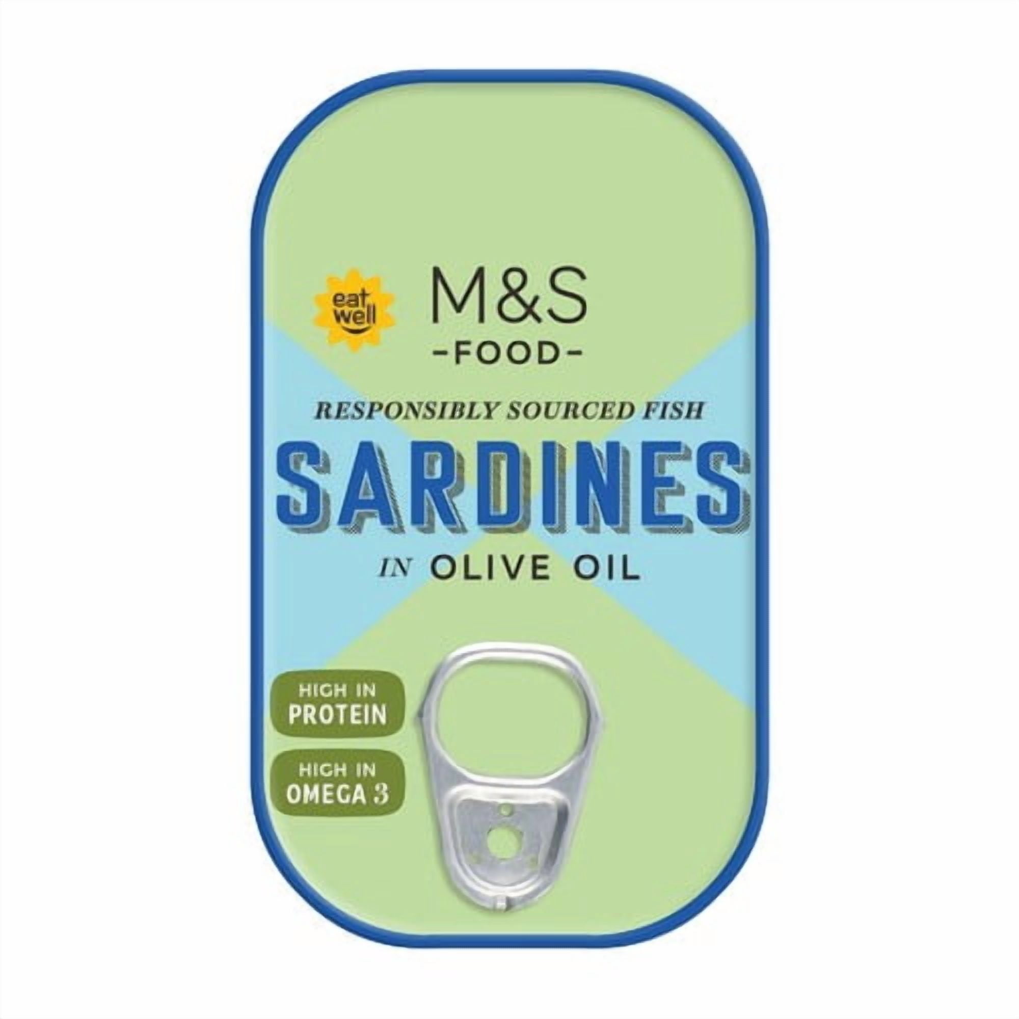 M&S Sardines in Olive Oil 120g, British Import (Pack of 3)