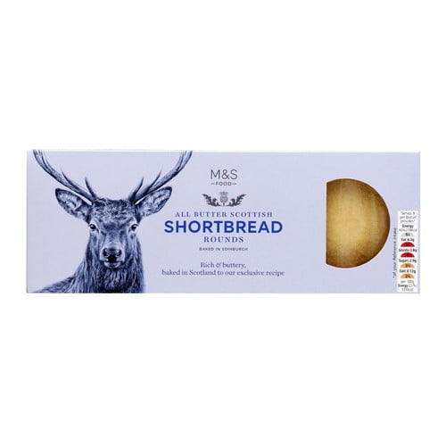 M&S Scottish All Butter Shortbread Rounds 180g, British Import (Pack of 2)