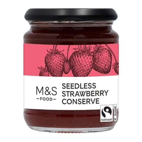 M&S Seedless Strawberry Conserve 340g, British Import (Pack of 2)