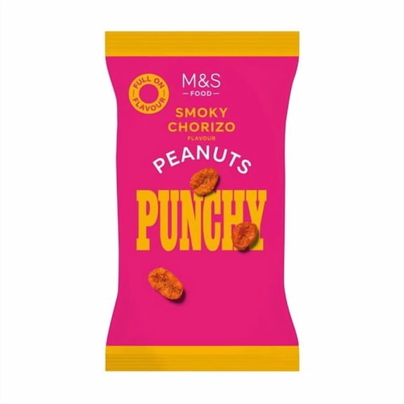 M&S Smoky Chorizo Peanuts 200g, British Import (Pack of 3)