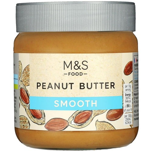 M&S Smooth Peanut Butter 340g, British Import (Pack of 2)