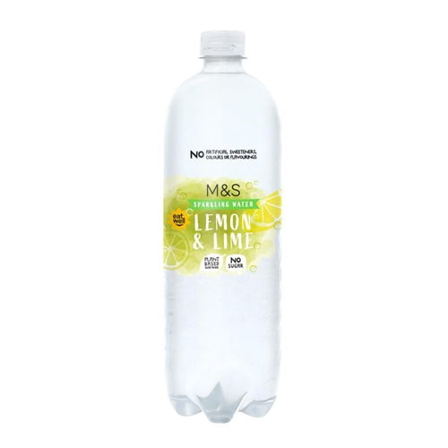 M&S Sparkling Lemon & Lime Water 1L, British Import (Pack of 3)