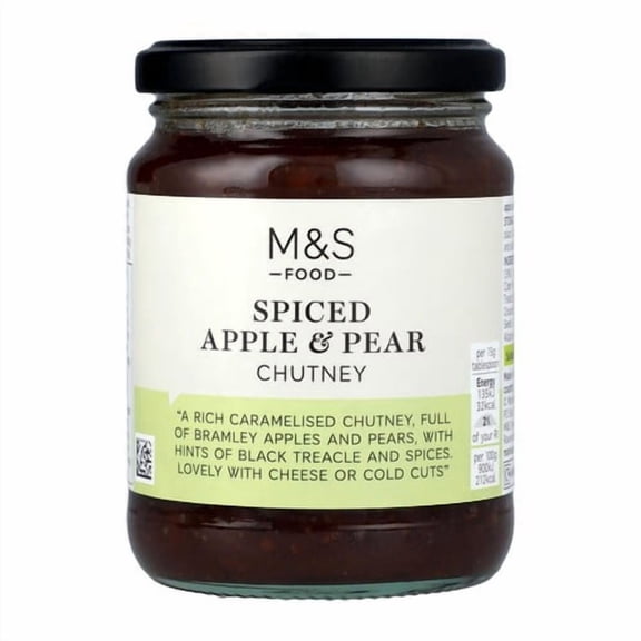 M&S Spiced Apple & Pear Chutney 320g, British Import (Pack of 2)