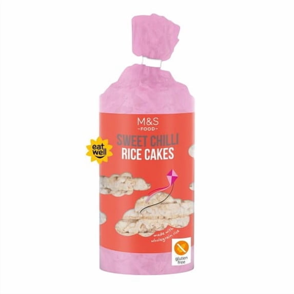 M&S Sweet Chilli Rice Cakes 133g, British Import (Pack of 3)
