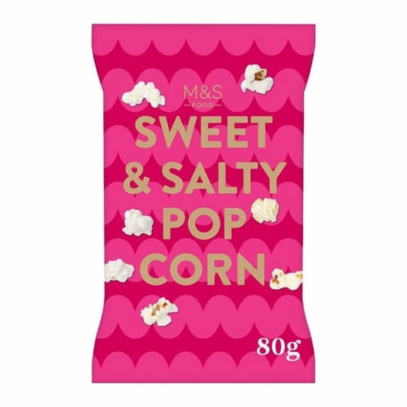 M&S Sweet & Salty Popcorn 80g, British Import (Pack of 6)