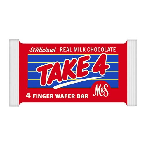 M&S Take 4 Wafer Bar 45g, British Import (Pack of 3)