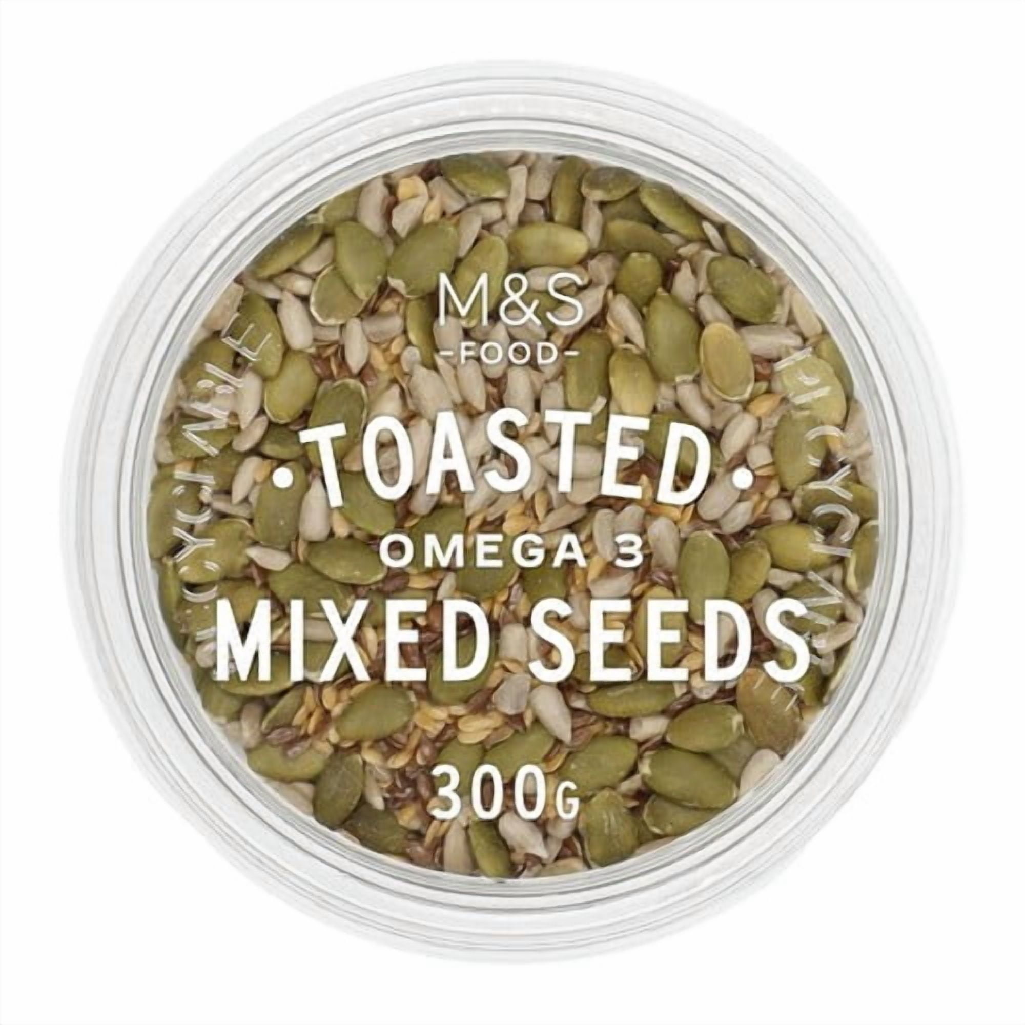 M&S Toasted Omega 3 Mixed Seeds 300g, British Import (Pack of 3)