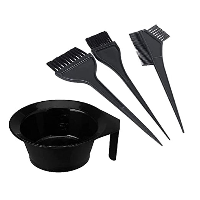 M.S Traders Hair Dye Brush Women Set Plastic Dye Brush And Mixing Bowl