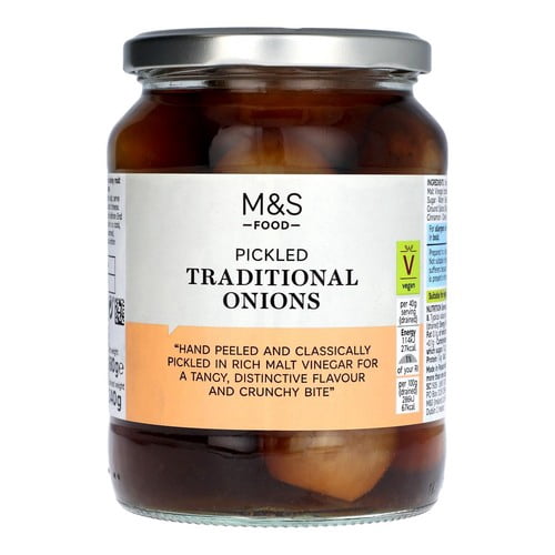 M&S Traditional Pickled Onions 680g, British Import (Pack of 2)
