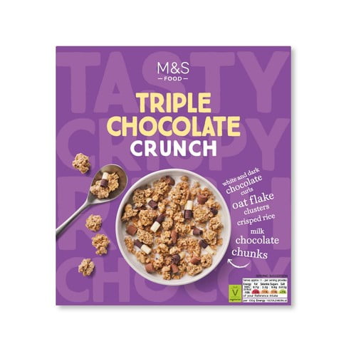 M&S Triple Chocolate Crunch 500g, British Import (Pack of 3)