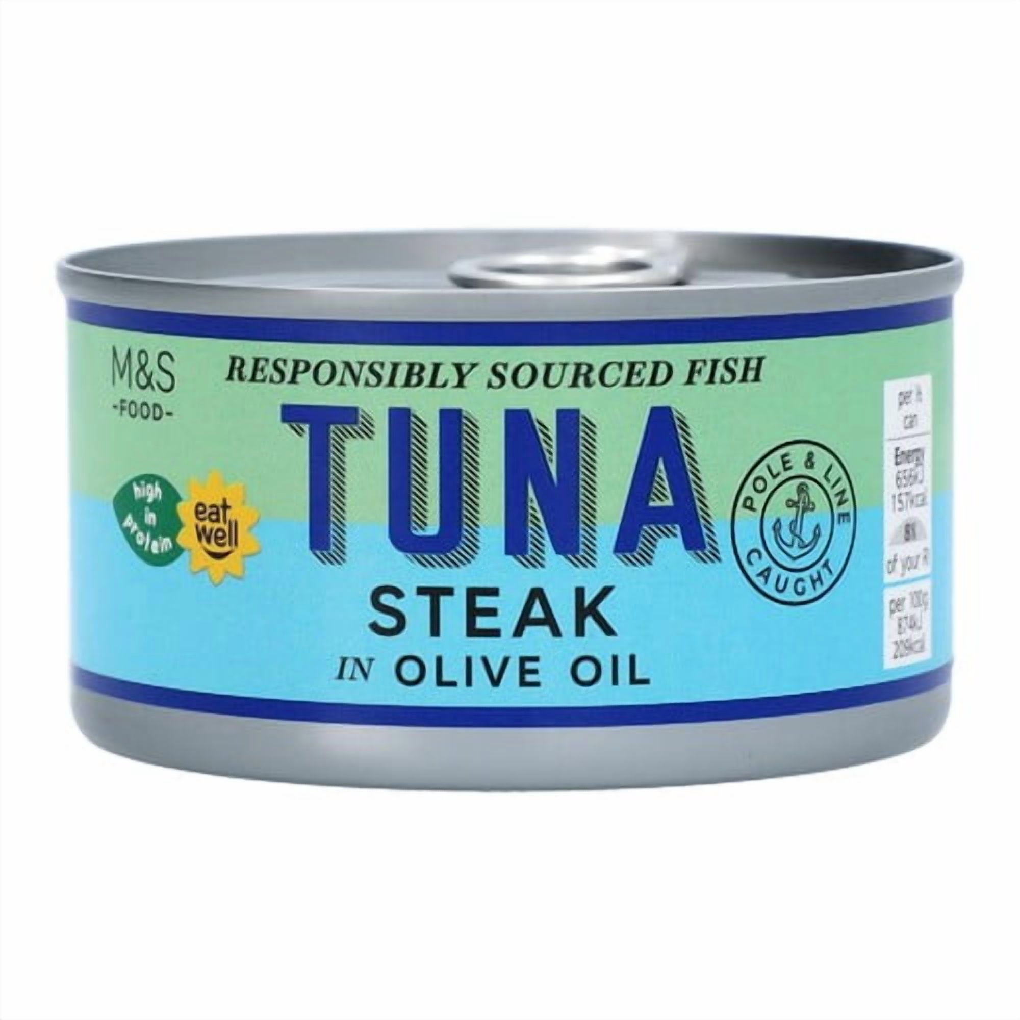 M&S Tuna Steak in Olive Oil 200g, British Import (Pack of 3)
