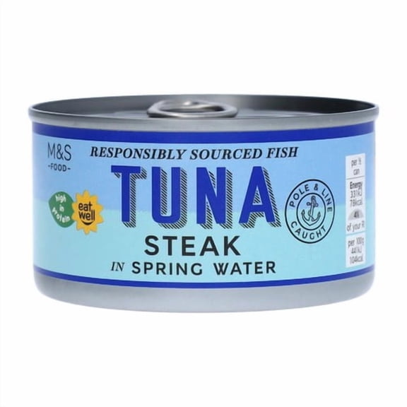 M&S Tuna Steak in Spring Water 200g, British Import (Pack of 3)