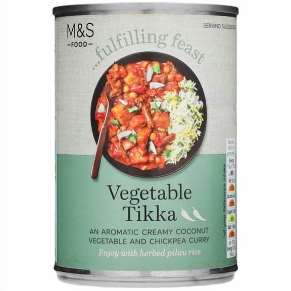 M&S Vegetable Tikka 400g, British Import (Pack of 2)