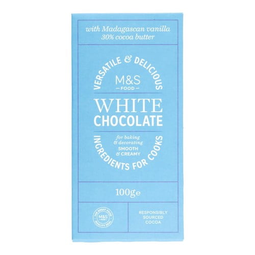 M&S White Chocolate 100g, British Import (Pack of 3)
