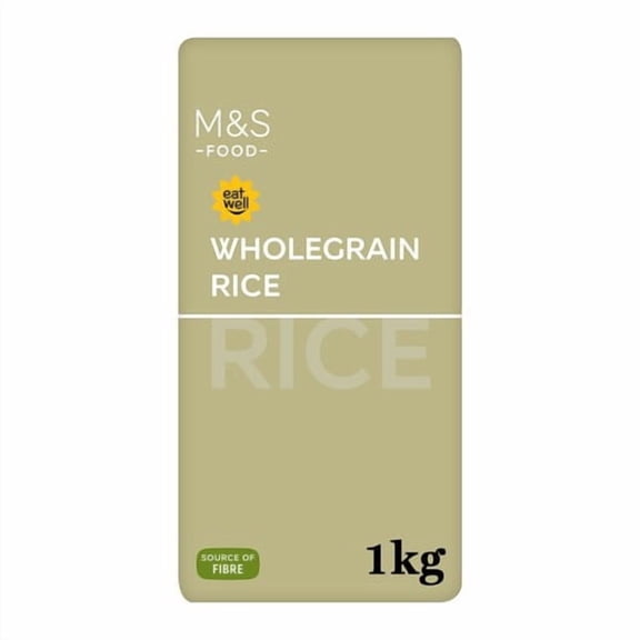M&S Wholegrain Rice 1kg, British Import (Pack of 3)