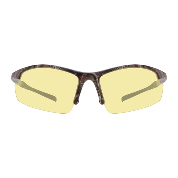 M+ Safety Glasses, Unisex Protective Eyewear, MS339557FCAMO Lens Yellow, 1 Pc