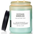 thumbnail image 1 of M&SENSE Ocean Breeze Scented Candle, 19.4oz Soy Jar Candle for Home, Large 2 Wick, Up to 110 Hours Burn time, Natural Organic Fragnce, 1 of 8