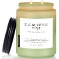 thumbnail image 1 of M&SENSE Eucalyptus Mint Scented Candle, 19.4oz Natural Soy Jar Candles for Home, Large 2 Wick, Up to 110 Hours Burn time, Natural Organic Fragrance, 1 of 8