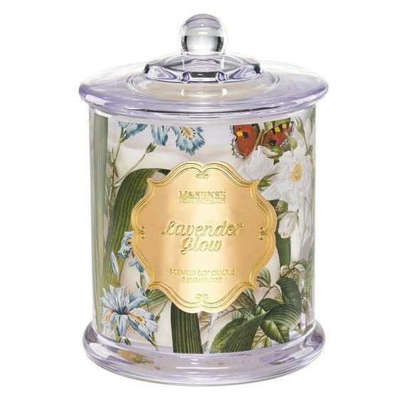 M&SENSE Lavender Candles for Home Scented, Organic Soy Candles with Natural Essential Oil, Relaxing Aromatherapy Candles