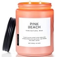 thumbnail image 1 of M&SENSE Pink Beach Scented Candle, 19.4oz Soy Jar Candles for Home, Large 2 Wick, Up to 110 Hours Burn time, Natural Organic Fragrance, 1 of 9