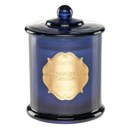 M&SENSE Sandalwood Vanilla Scented Candle for Home, Natural Organic Soy Wax, Jar Candle 12.7oz 75H Long Lasting Slow Burning