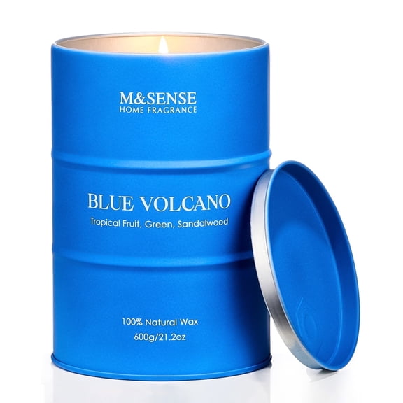 M&SENSE Tropical Fruit Soy Scented Candles Natural Non Toxic, Large Summer Candles 21.2oz 120 Hours Long Lasting Burning, Unique Candle