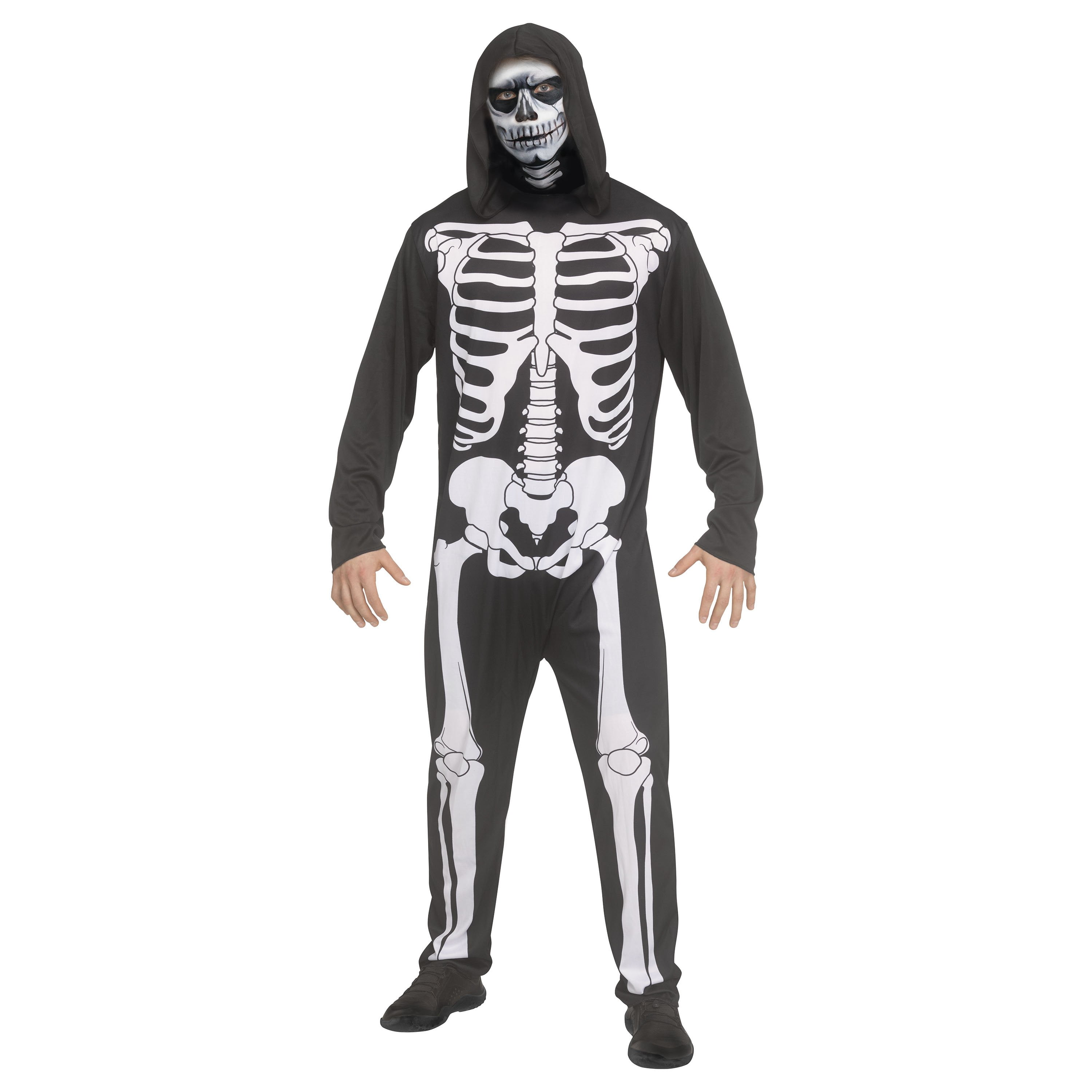 Skeleton Jumpusit Halloween Costum for Adults, Men's Size L (36/38), by Way to Celebrate