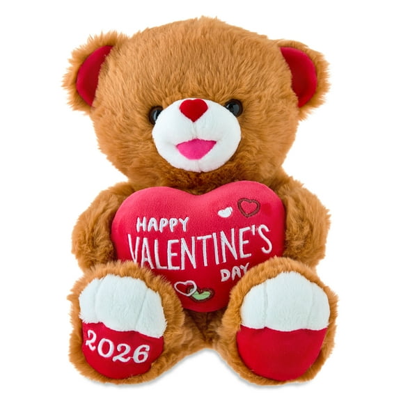 Medium Sweetheart Happy Valentine's Day Teddy Bear, Tan, 10", Valentine's Day by Way To Celebrate