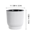 thumbnail image 1 of M Self Watering Flower Pot Round Resin Planter With Vertical Rose Pattern 6 Inch Medium Tabletop Container For Succulents Herbs Indoor Plants Automatic Absorption System, 1 of 9