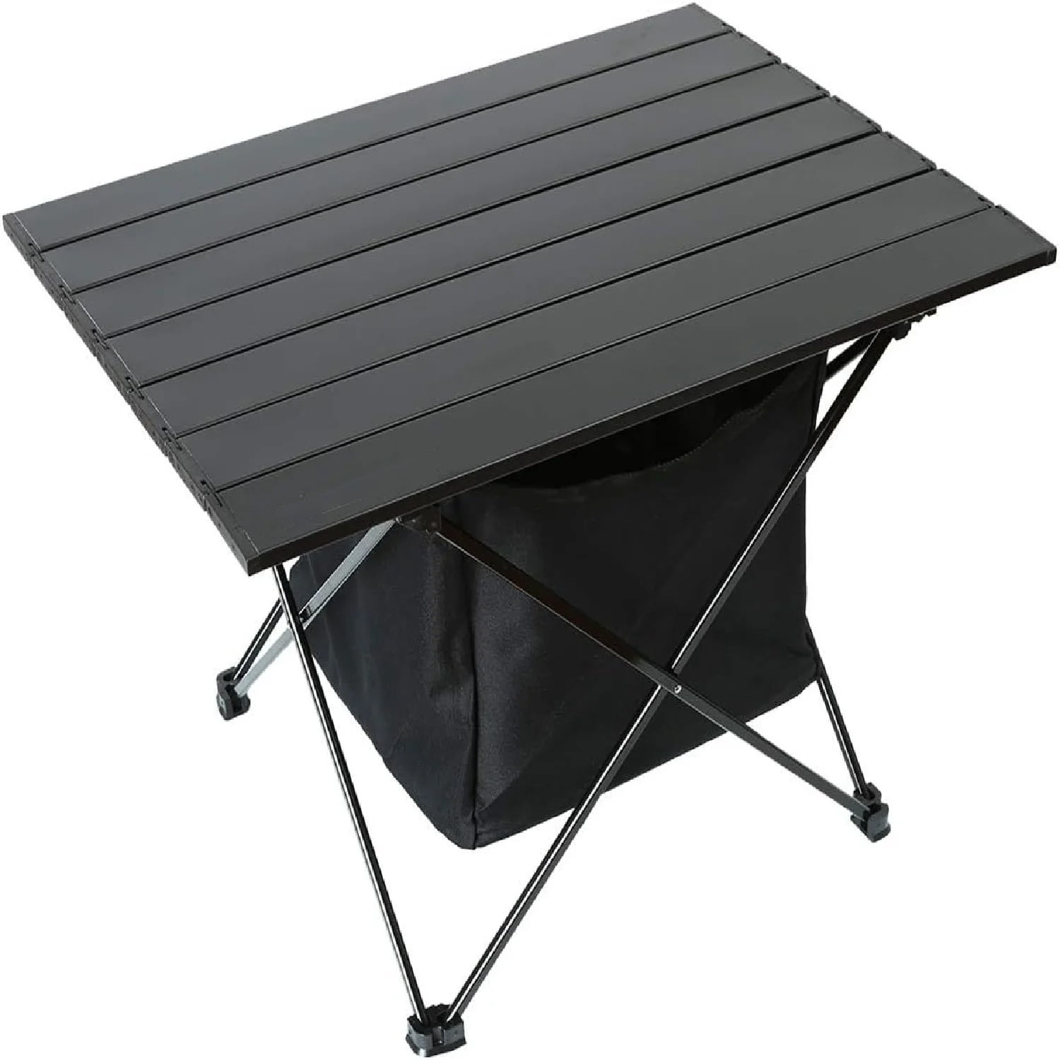 M Size Ultralight Folding Camping Table 3.1 LBS, Aerospace Aluminum Portable Backpacking Table with Upgraded Nylon Hinges, Supports 60 LBS for Hiking Fishing Beach Picnic Indoor Use