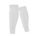 thumbnail image 1 of M Size White Soccer Shin Guards With Pinch Padding, Lightweight Calf Compression Sleeves For Soccer, Baseball, Boxing, Kickboxing, Mountain Biking & More Sports, 1 of 7