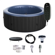 M Spa Round Inflatable Bubble Massage Spa, 4 to 6 Person Hot Tub, Bergen