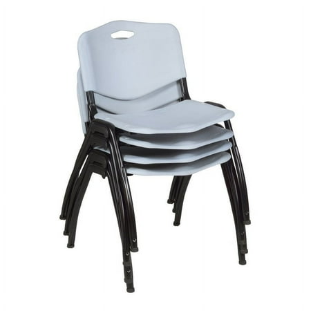 Regency M Stack Stacking Chair in Grey (Set of 4)