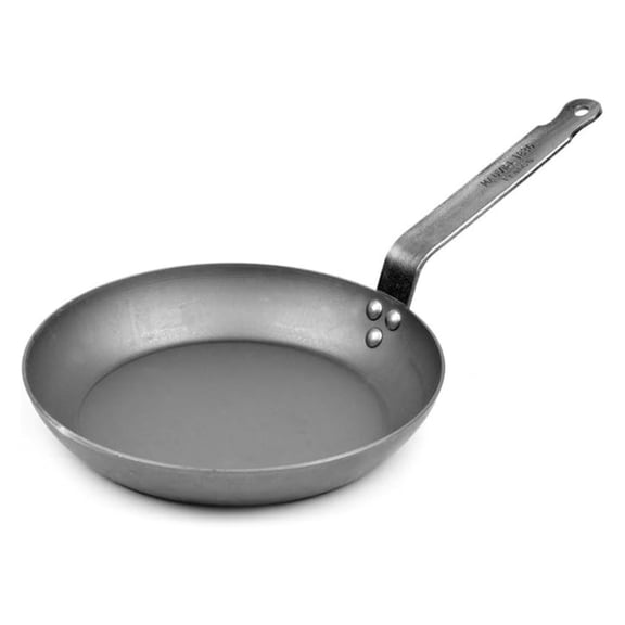 M'Steel Black Carbon Natural Nonstick Frying Pan With Iron Handle, 9.4-in, Suitable For All Cooking Surfaces