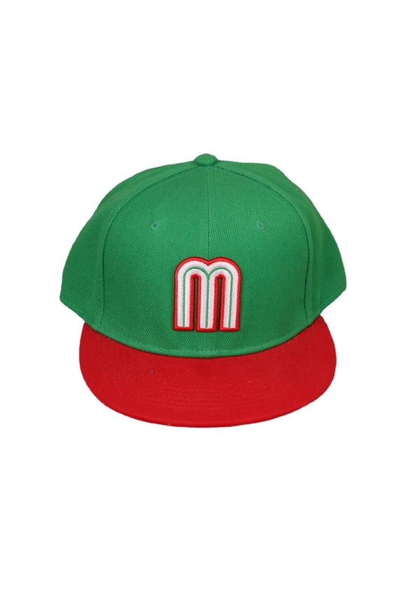M Stitched Movie Baseball Cap, Adult Adjustable Plain Hat Green
