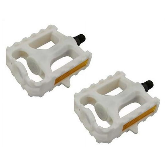 M.T.B Pedals 861 1/2" White. Bike pedals, bicycle pedal, for lowrider , beach cruiser, chopper, limo, stretch bike