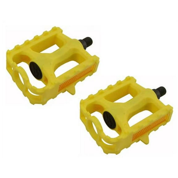 M.T.B Pedals 861 1/2" Yellow. Bike pedals, bicycle pedal, for lowrider , beach cruiser, chopper, limo, stretch bike