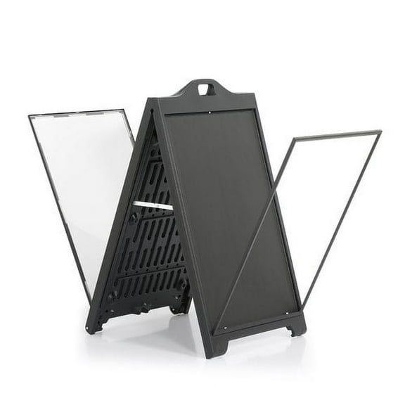M&T Display Sandwich Board A-Frame Sidewalk Sign Holder Black