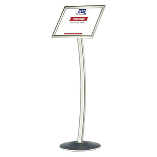 Specialty Store Services Chrome Sign Stand w/Adjustable Display