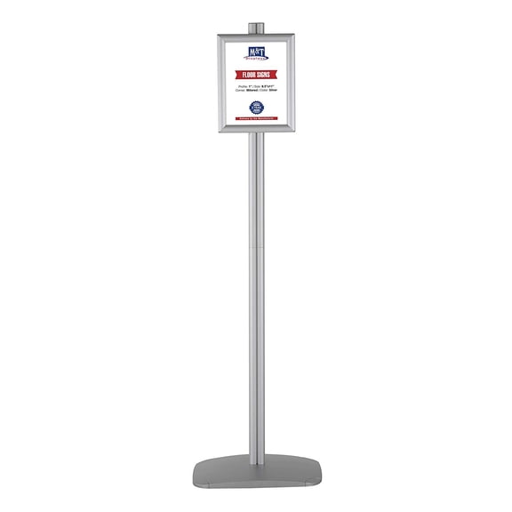 M&T Displays 18x36 Front Loading Snap Frame 1 inch Profile Picture, Photo, Art Poster Wall mounting Display (Silver)