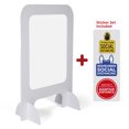 thumbnail image 1 of M&T Displays 23.23x35.43 Inch Clear Foam PET Hygienic Separator with Paper Slot, Practical Sneeze Guard, Protective Window for Employers and Customers, Barrier Against Coughing & Sneezing (1-Pack), 1 of 6