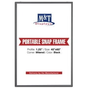 M&T Displays Aluminum Portable Black Snap Photo Picture Poster Frame 40x60 inch
