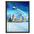 thumbnail image 1 of M&T Displays Aluminum Snap Poster Photo Picture Frame 36x48 inch Black Front Loading Wall Mounting Sign Holder, 1 of 6