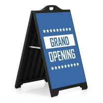 M&T Displays Double Sided Black Street SignPro Board-Grand Opening-24x36 Stickers-Sidewalk A-Frame Sign