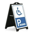 thumbnail image 1 of M&T Displays Double Sided Black Street SignPro Board-P-Reserved-24x36 Stickers-Sidewalk A-Frame Sign, 1 of 11