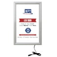 thumbnail image 1 of M&T Displays Buy Max LEDbox LED Light Poster Frame 11x17 Inch Silver 1" Aluminum Profile Front Loading Wall Mounting Photo Picture Advertisement Sign Holder Mitered Corner Anti Glare Cover, 1 of 8