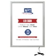 thumbnail image 1 of M&T Displays Buy Max LEDbox LED Light Poster Frame 18x24 Inch Silver 1" Aluminum Profile Front Loading Wall Mounting Photo Picture Advertisement Sign Holder Mitered Corner Anti Glare Cover, 1 of 8