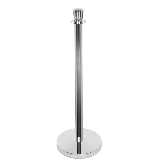 M&T Displays Chrome Polish Crown Top Stainless Steel Stanchion Pole