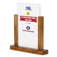 thumbnail image 1 of M&T Displays Contemporary Desktop Menu Holder with Acrylic U Type Pocket, Portrait Table Top Sign Holder, Ad Frame for Restaurant, Store, Wedding, Party, Event (2 Pack) (Dark Wood, 5.5x8.5), 1 of 7
